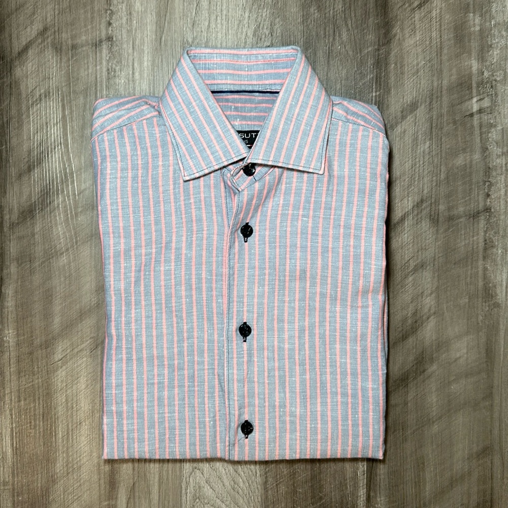 Masutto Mio Linen Long Sleeve Button Down - XS